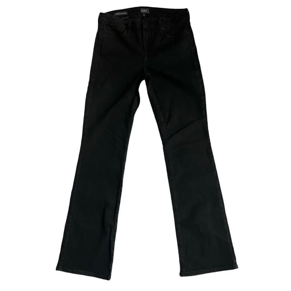 NYDJ Barbara Bootcut High Rise  Lift Tuck Technology Black Jeans sz 6